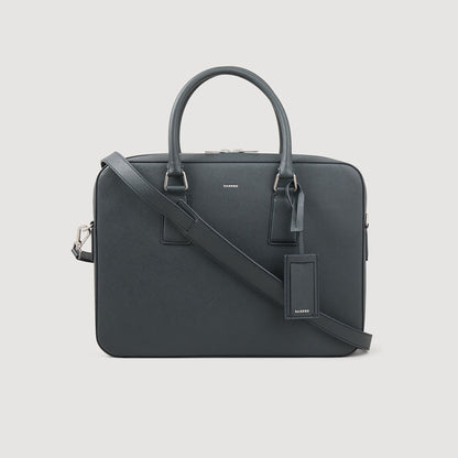 Sandro Reconstituted leather briefcase