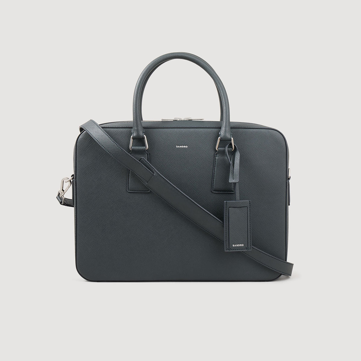 Sandro Reconstituted leather briefcase