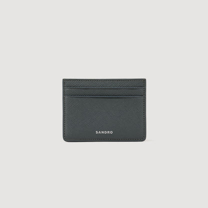 Sandro Reconstituted leather cardholder