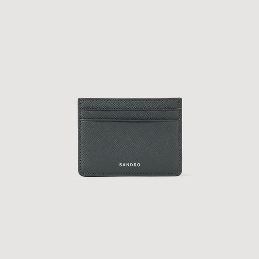 Sandro Reconstituted leather cardholder