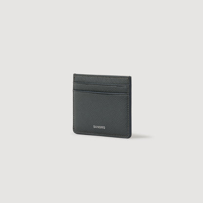 Sandro Reconstituted leather cardholder