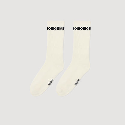 Sandro Cross signature embroidered socks