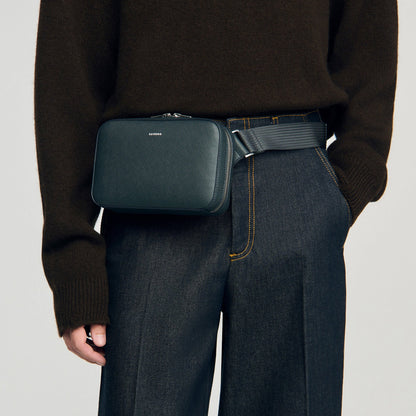 Sandro Small reconstitued leather bag