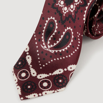 Sandro Silk paisley print tie