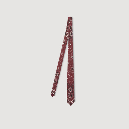 Sandro Silk paisley print tie