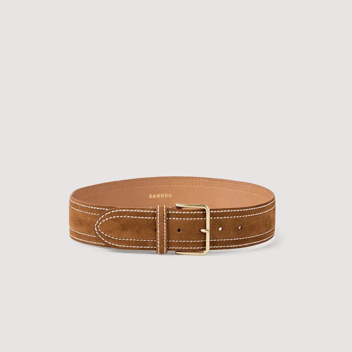 Sandro Wide leather belt