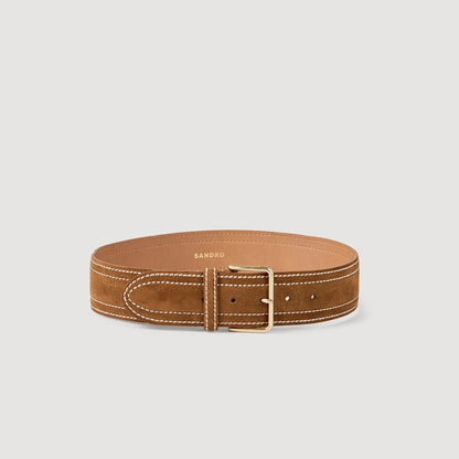 Sandro Wide leather belt