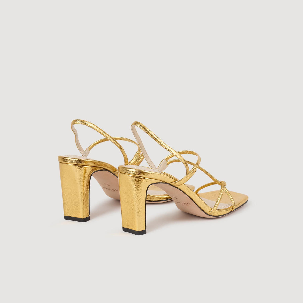 Sandro Embossed leather sandals