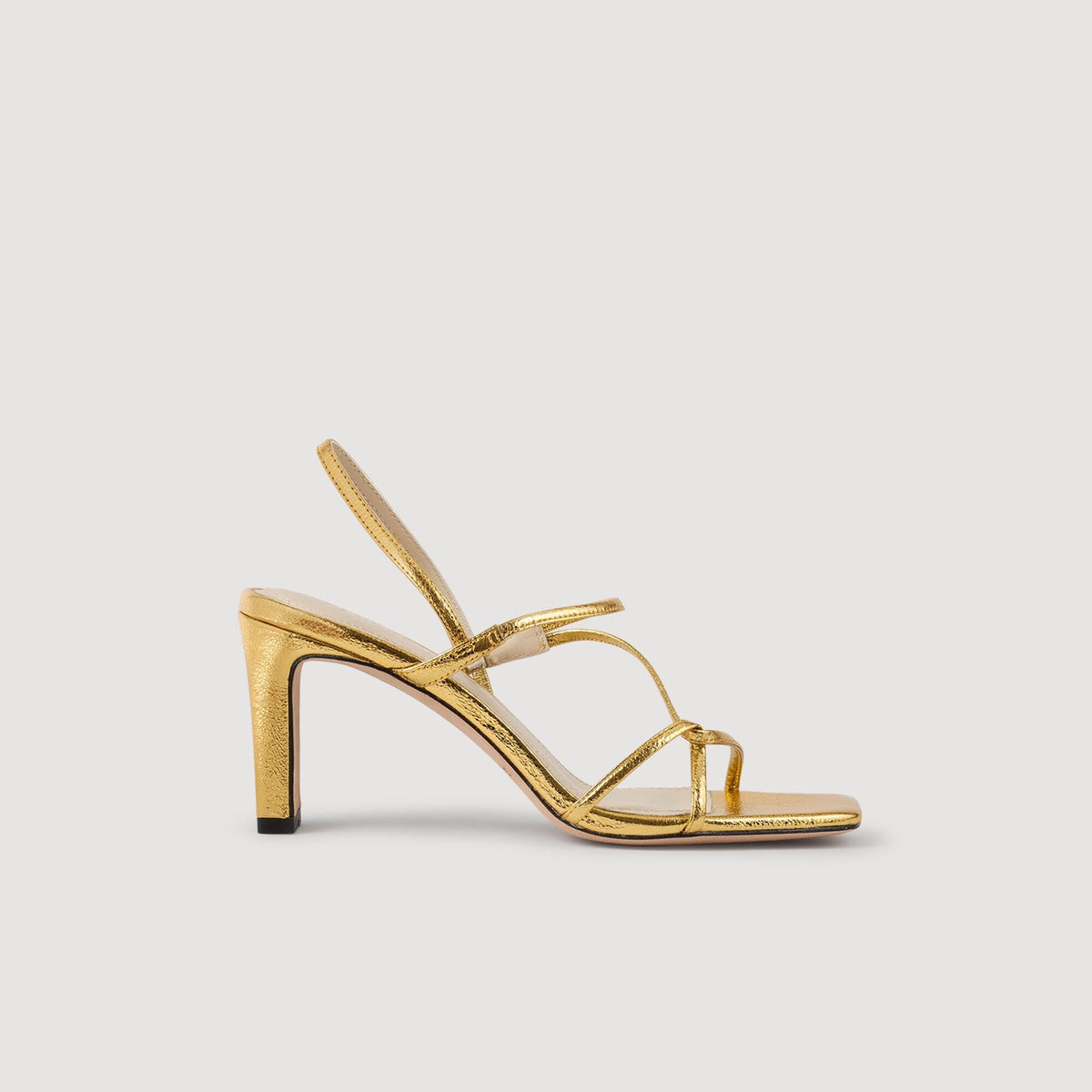Sandro Embossed leather sandals