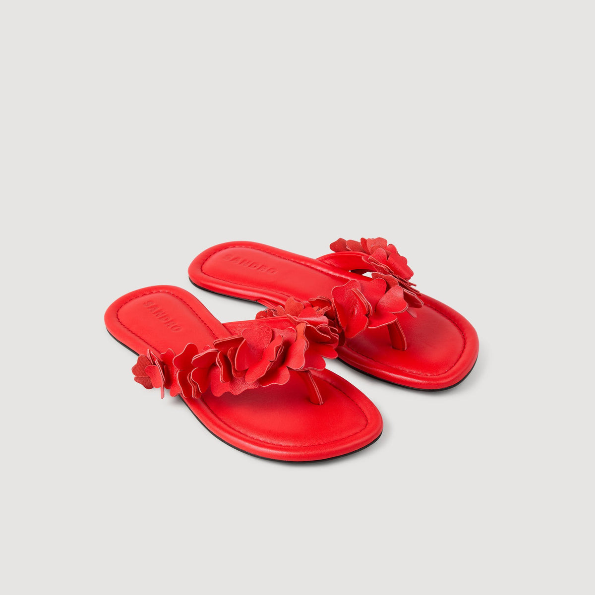 Sandro Floral leather sandals