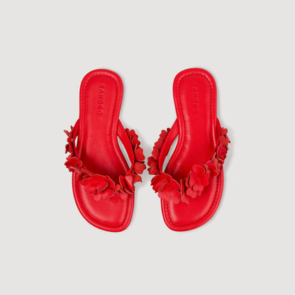 Sandro Floral leather sandals