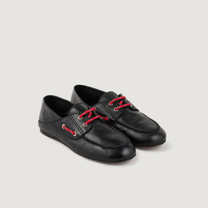 Sandro Leather boat shoe loafers