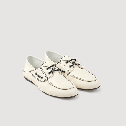 Sandro Leather boat shoe loafers