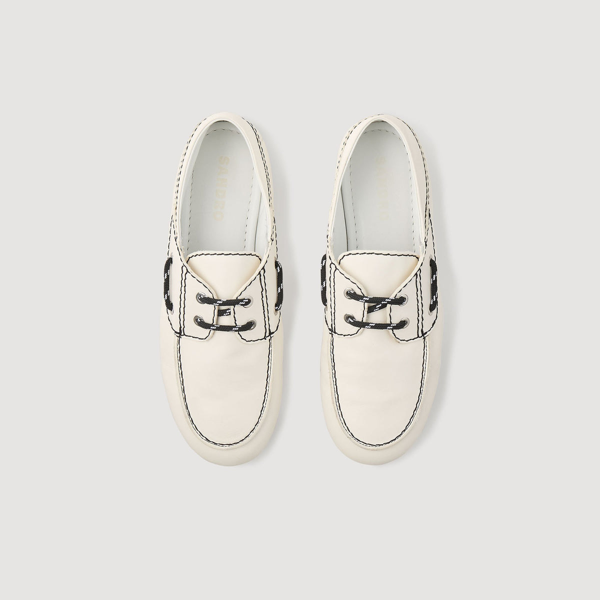 Sandro Leather boat shoe loafers
