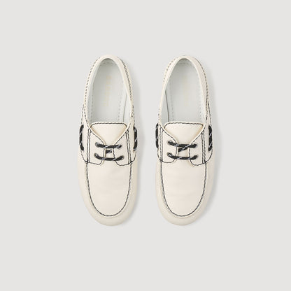 Sandro Leather boat shoe loafers