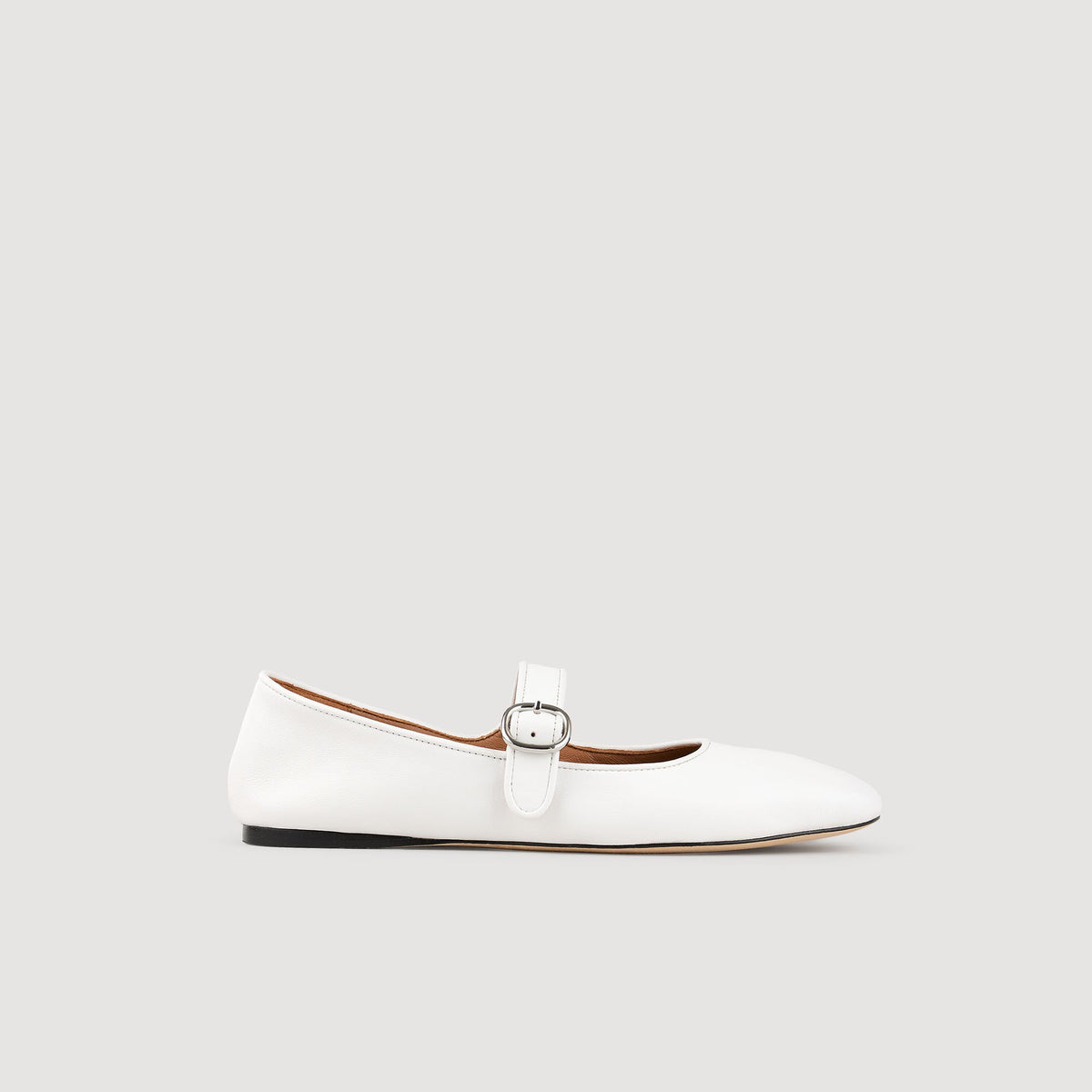 Sandro Shiny leather ballet flats