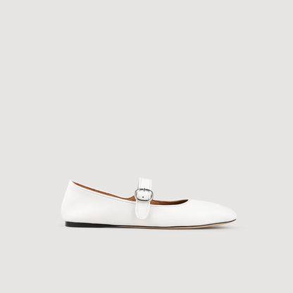 Sandro Shiny leather ballet flats