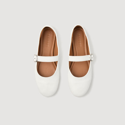 Sandro Shiny leather ballet flats