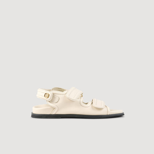 Sandro Plain leather lambskin sandals