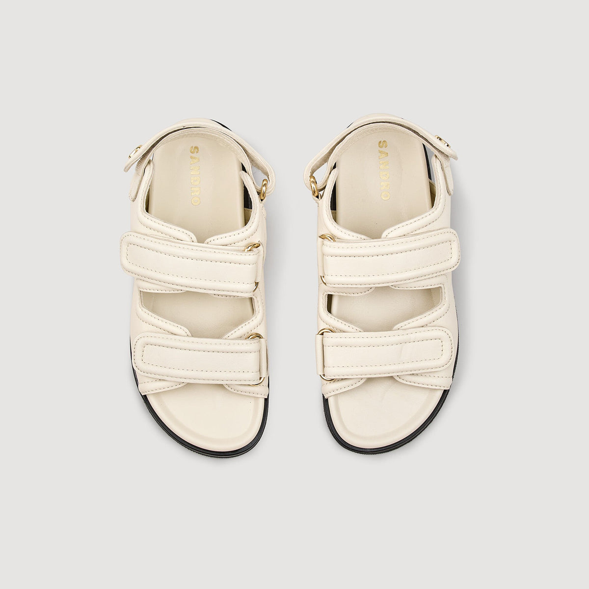Sandro Plain leather lambskin sandals