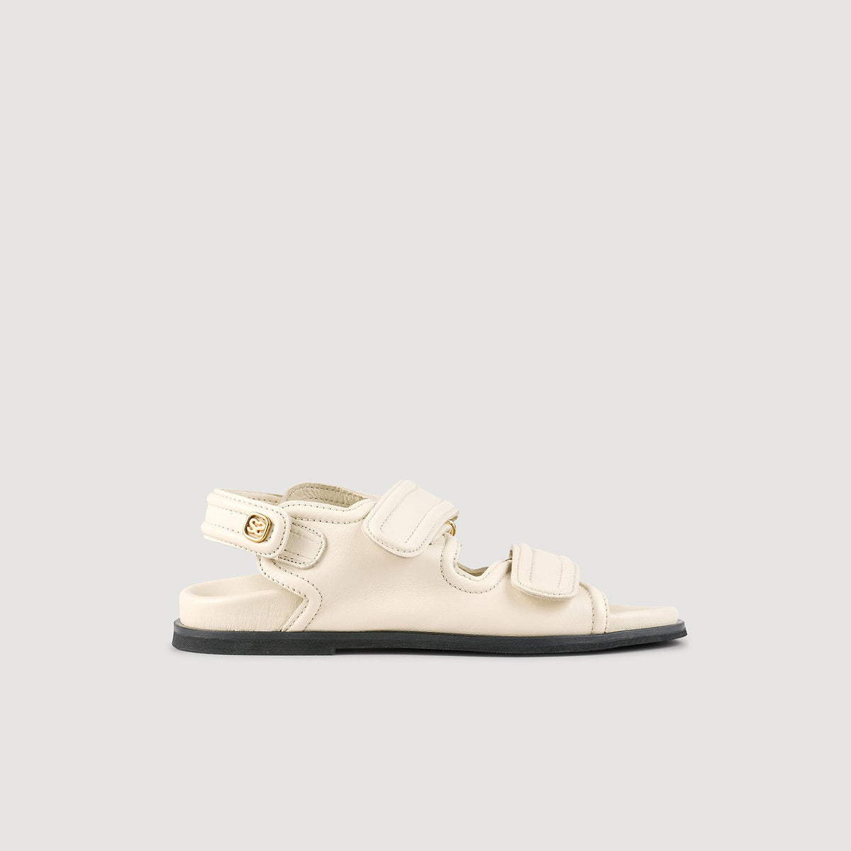 Sandro Plain leather lambskin sandals
