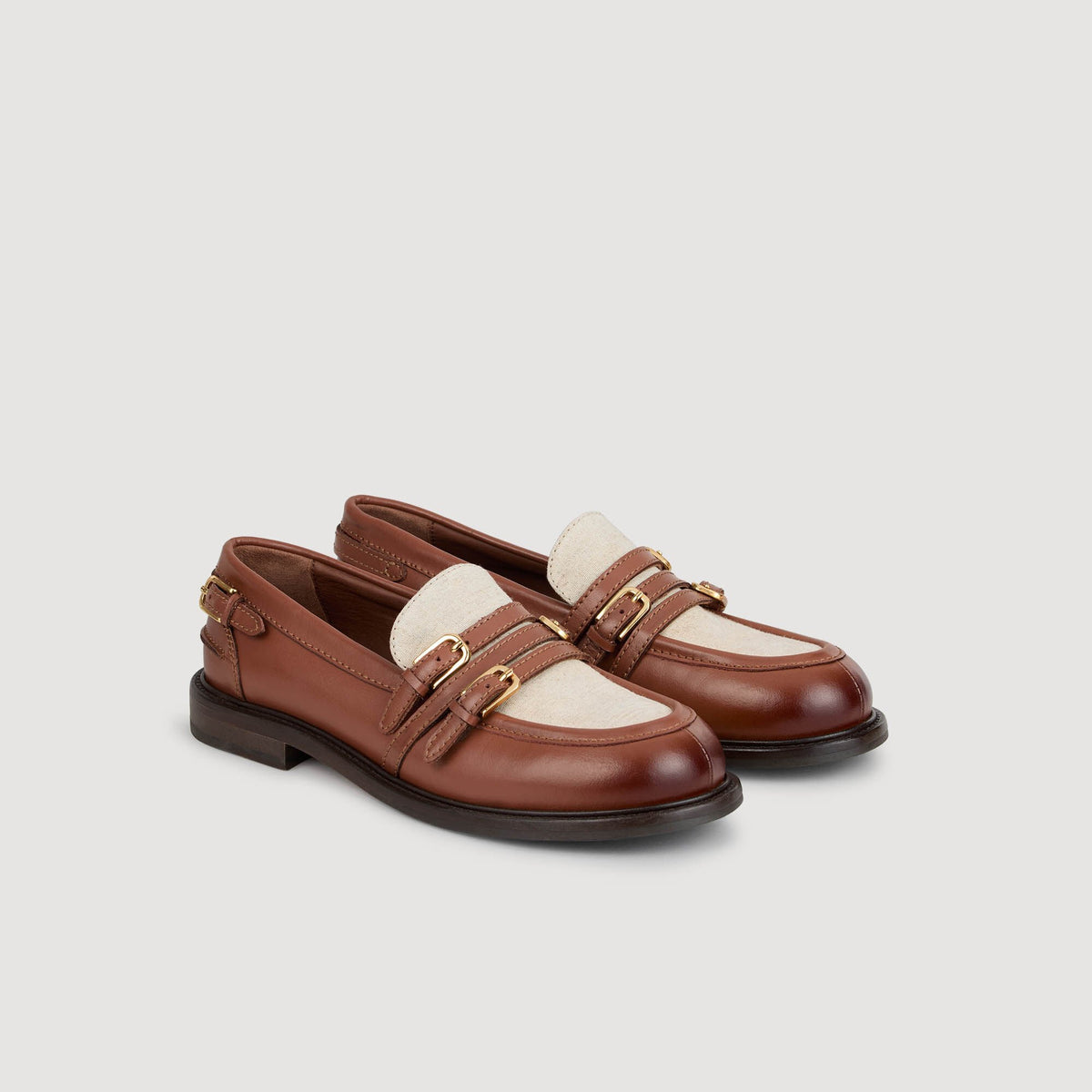 Sandro Shiny leather loafers