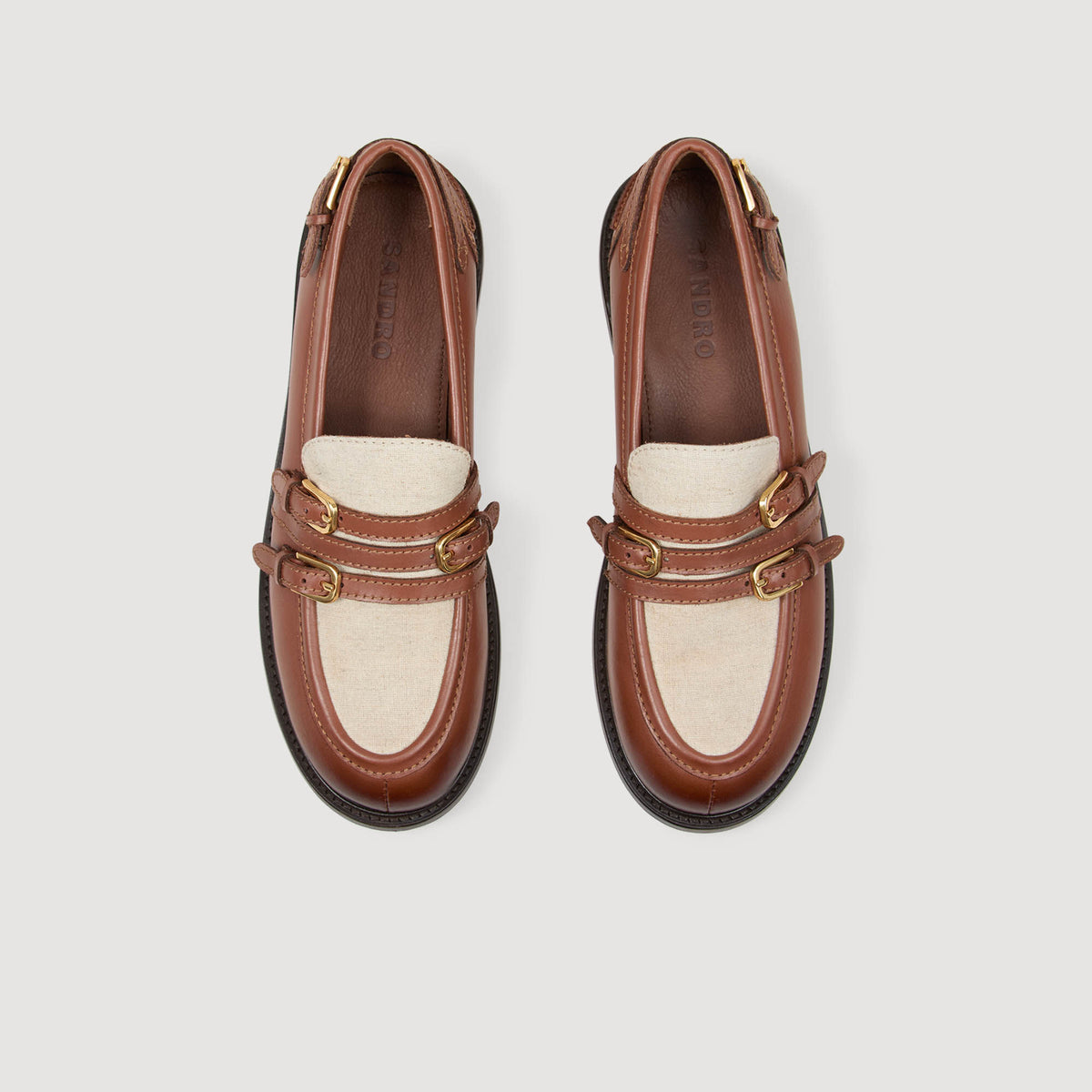 Sandro Shiny leather loafers