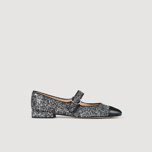 Sandro Glitter ballet flats