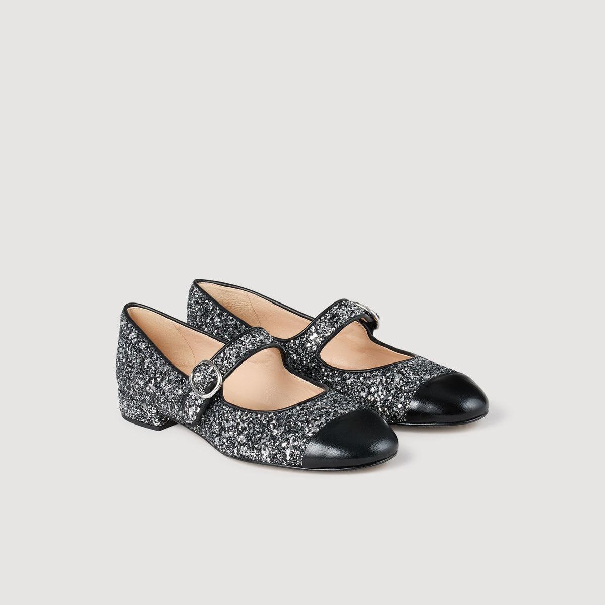 Sandro Glitter ballet flats