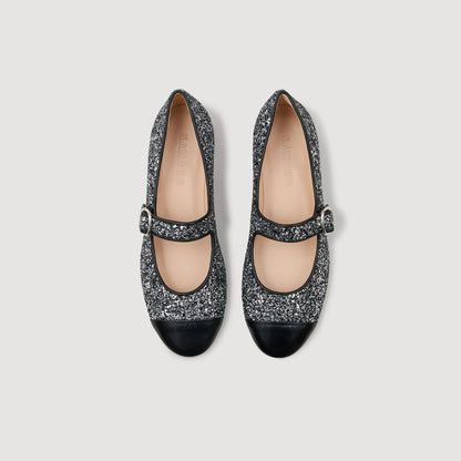 Sandro Glitter ballet flats