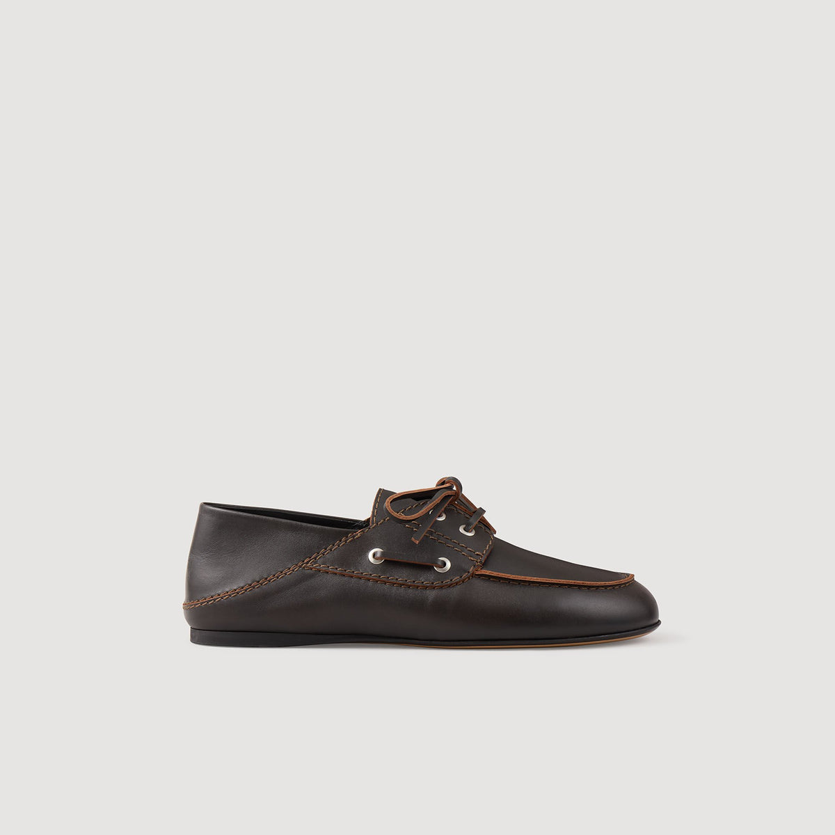 Sandro Leather boat shoe loafers