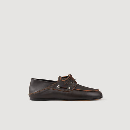 Sandro Leather boat shoe loafers