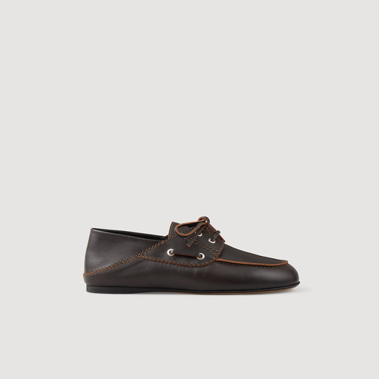 Sandro Leather boat shoe loafers