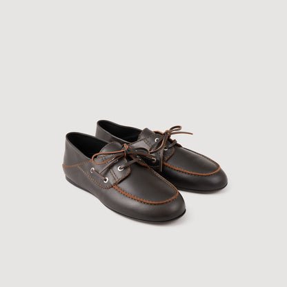 Sandro Leather boat shoe loafers
