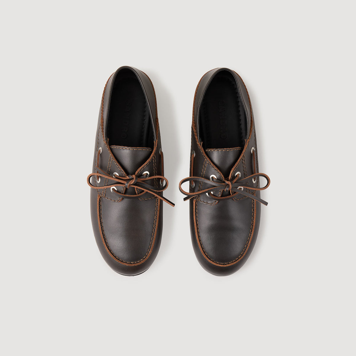 Sandro Leather boat shoe loafers