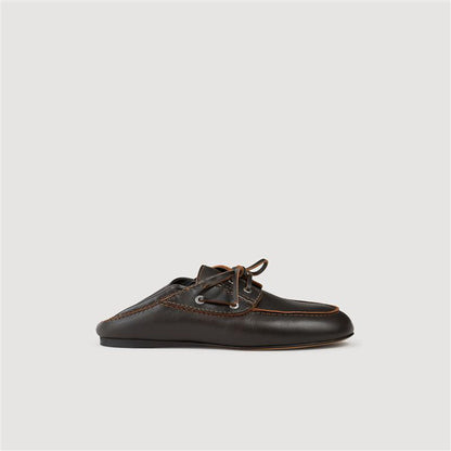 Sandro Leather boat shoe loafers