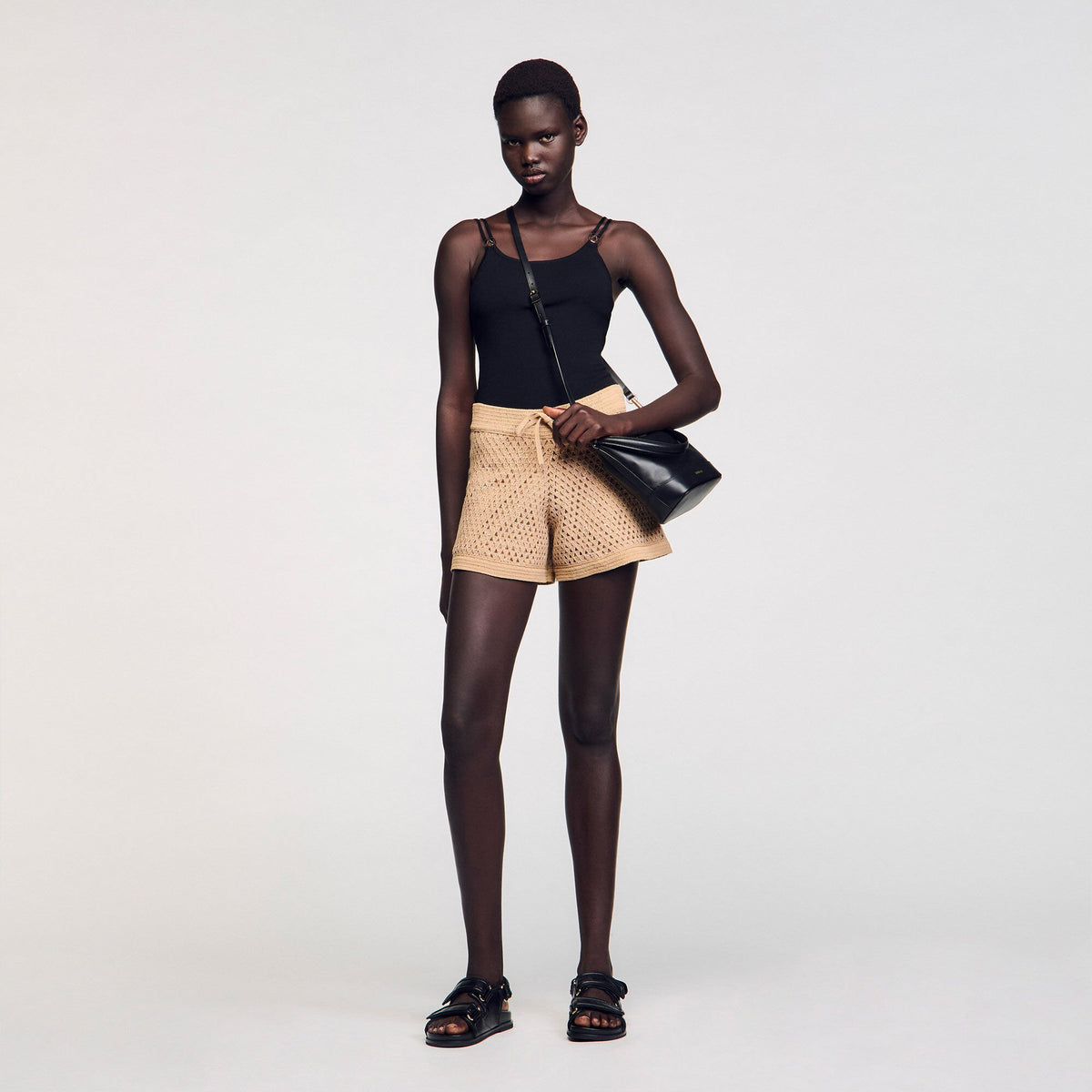 Sandro Jewelery detail knit leotard
