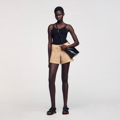 Sandro Jewelery detail knit leotard