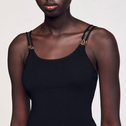 Sandro Jewelery detail knit leotard