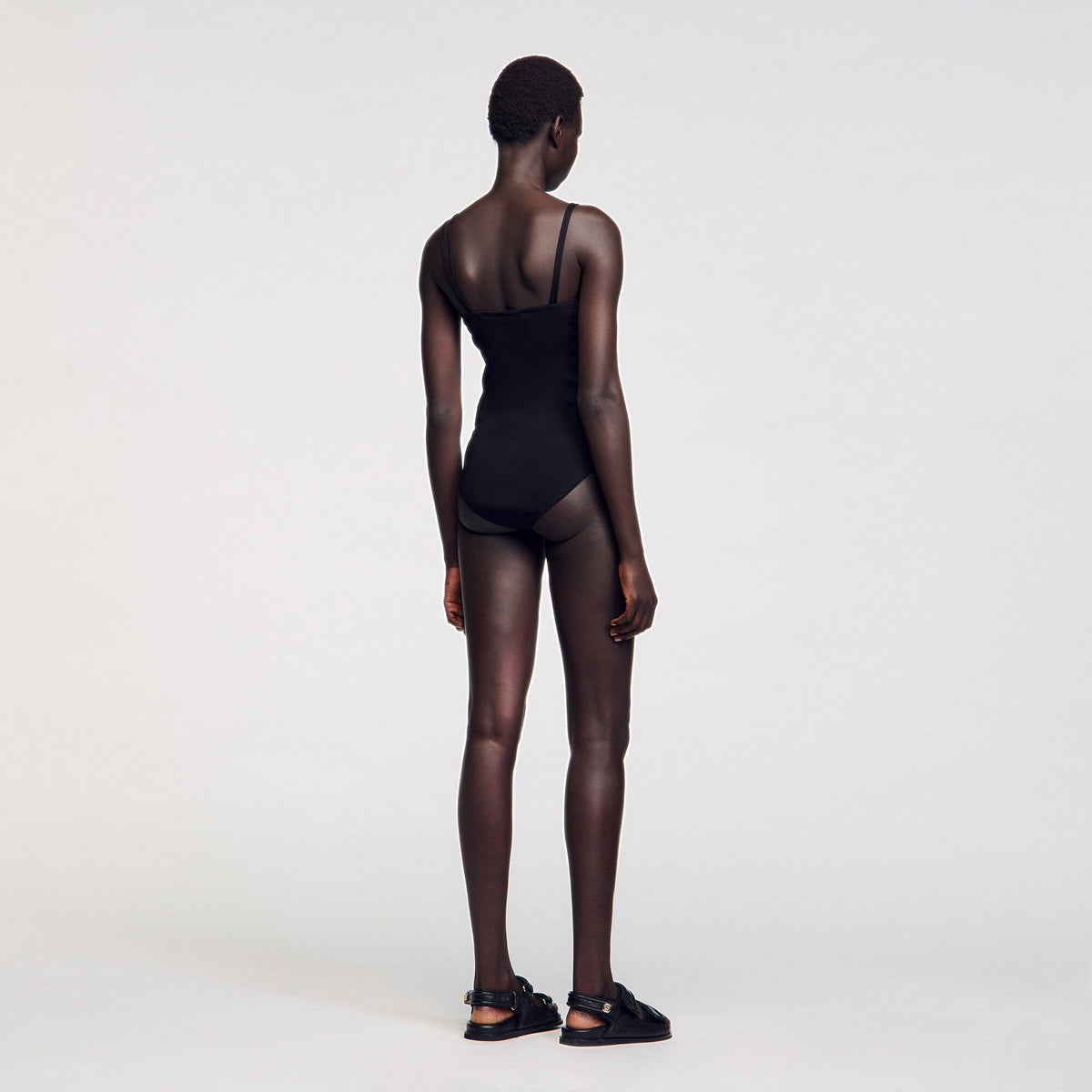 Sandro Jewelery detail knit leotard
