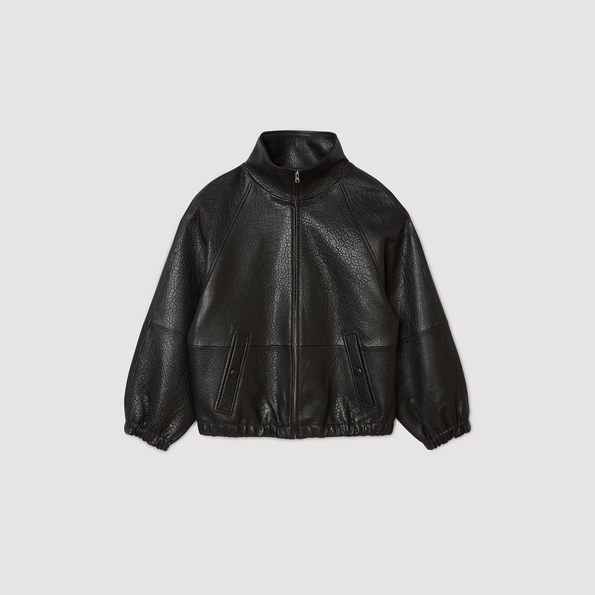 Sandro Oversized leather jacket