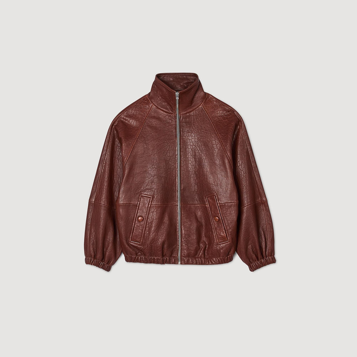 Sandro Oversized leather jacket