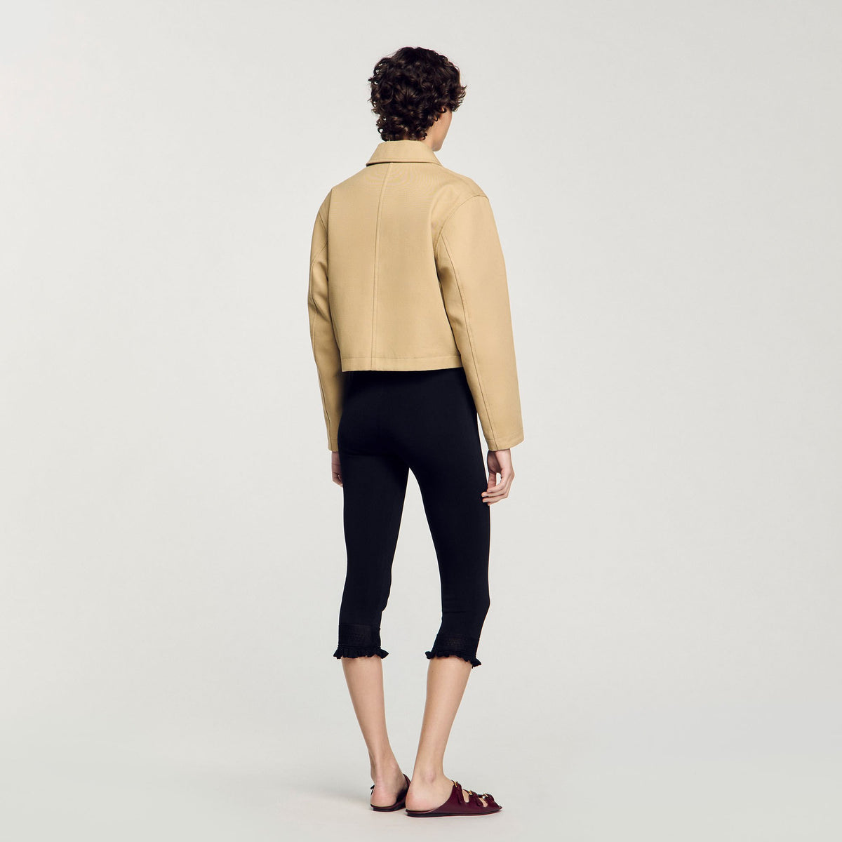 Sandro Short jacket with rhinestone details
