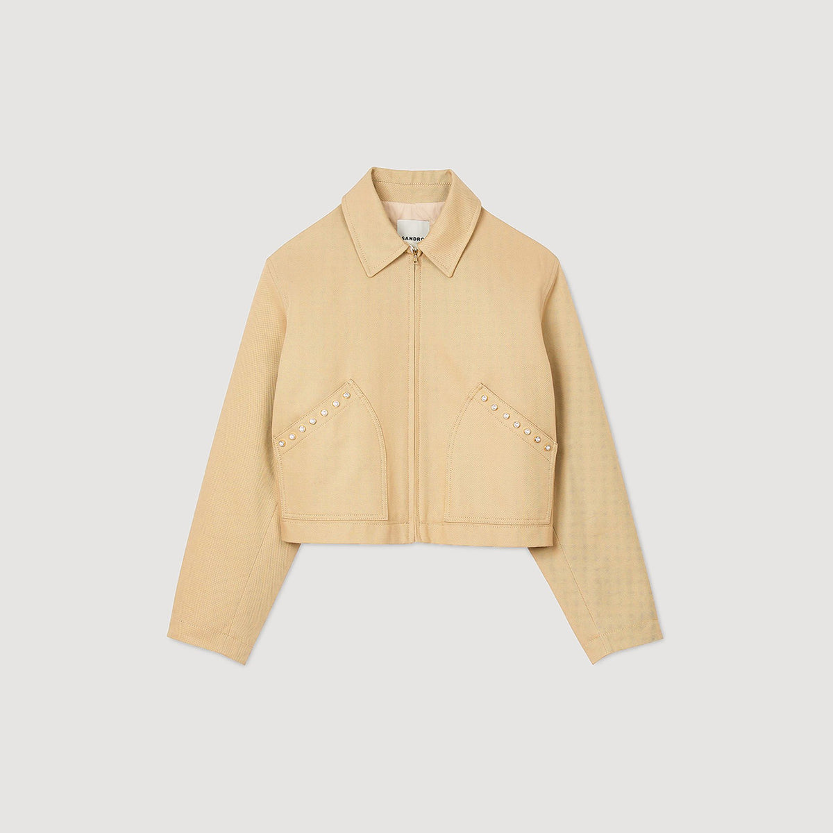 Sandro Short jacket with rhinestone details
