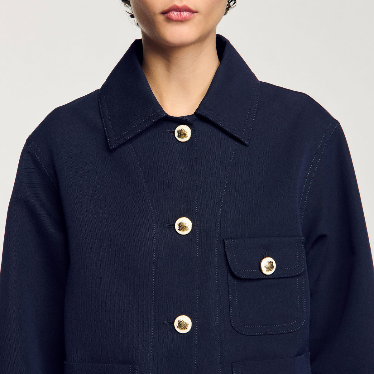 Sandro Jacket with officer buttons