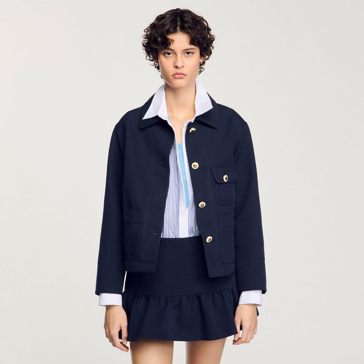 Sandro Jacket with officer buttons