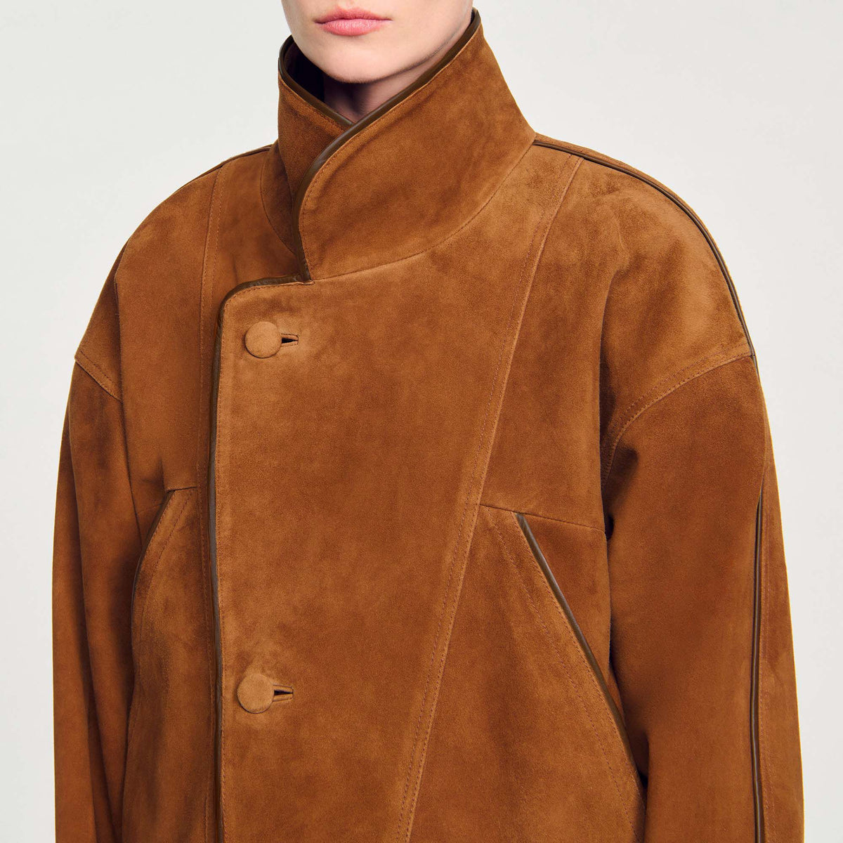 Sandro Oversized suede jacket