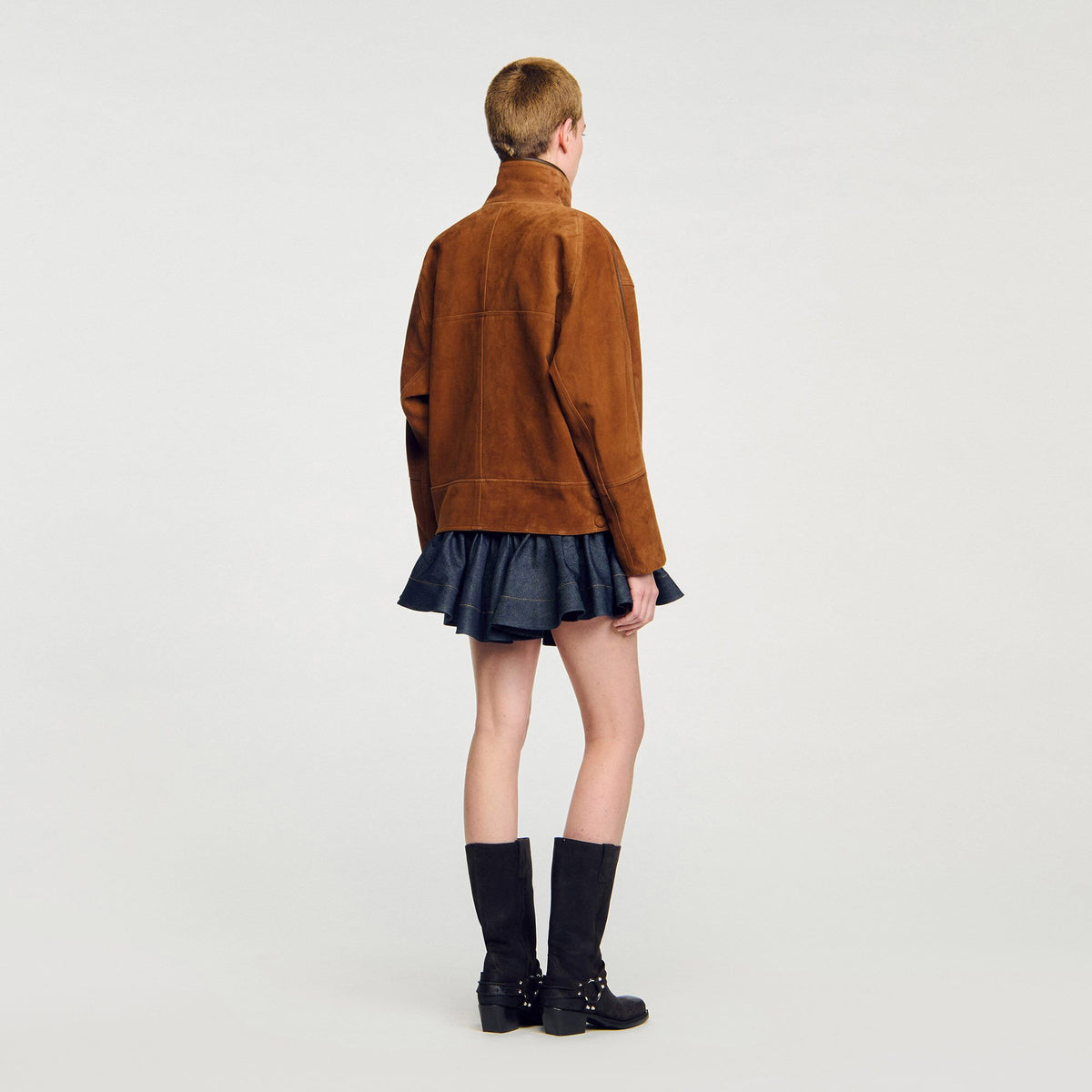 Sandro Oversized suede jacket