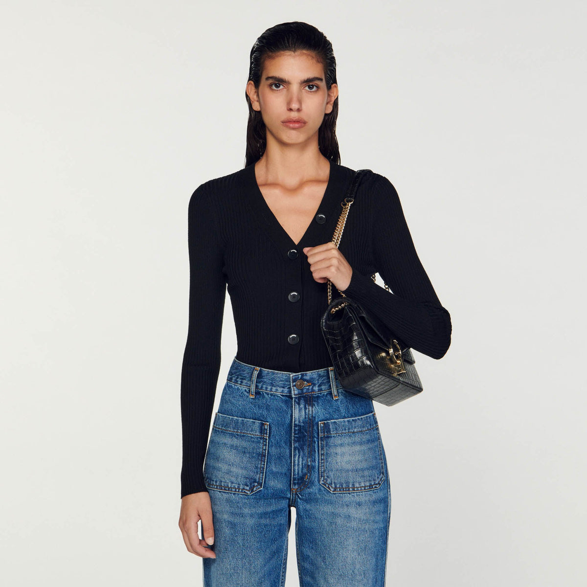 Sandro Cardigan in certified viscose