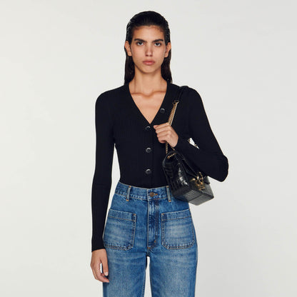 Sandro Cardigan in certified viscose